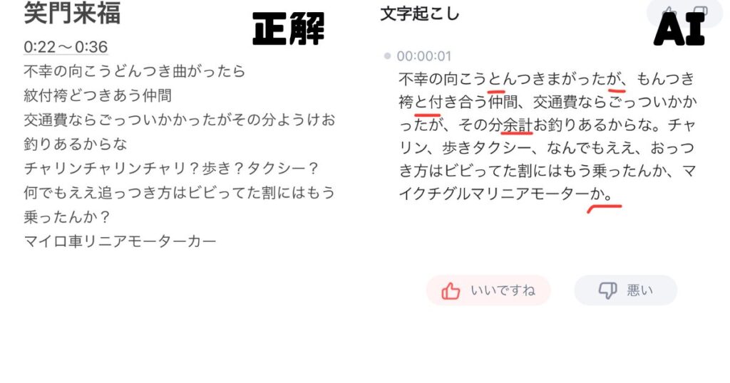 PLAUD NotePinの文字起こし精度